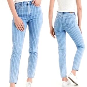 American Eagle striped high rise Jeans